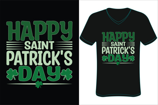 Happy saint patrick's day T-shirt design vector.