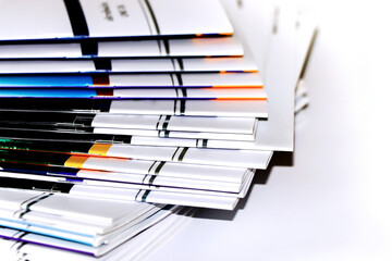 stack of colorful books