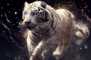 a majestic white tiger