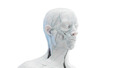3d rendered medical illustration of a man's head muscles