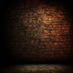 Obraz premium Old red brick wall. AI generative.