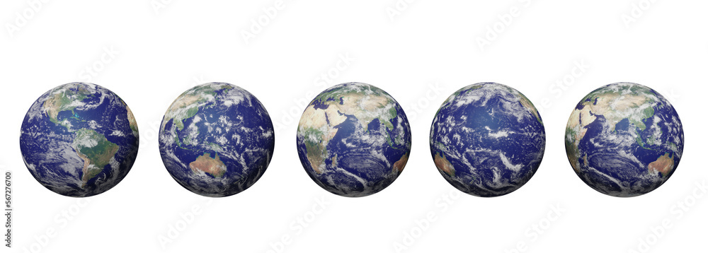 Canvas Prints 3d rendering, planet earth globe, isolated on transparent background - png format.