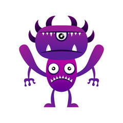 angry illustration monster design kawaii
