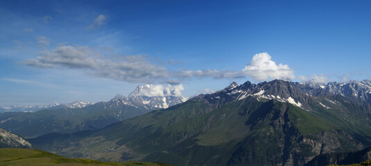 Panorama summer Caucasus Mountains