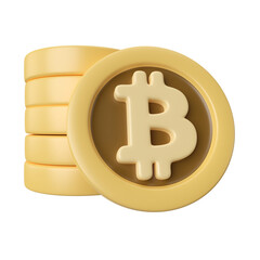 Bitcoin 3D Illustration Icon