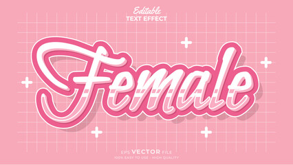 International Women`s Day Editable text effect template