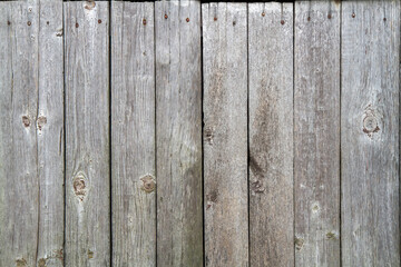 Background texture of old wooden boards. Grey wooden planks.