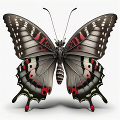 butterfly isolated on white backgroud, generative AI