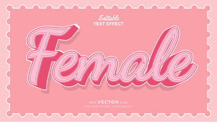 International Women`s Day Editable text effect template