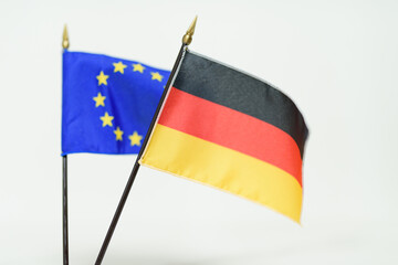 A national flag with a symbol of the country