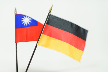 A national flag with a symbol of the country