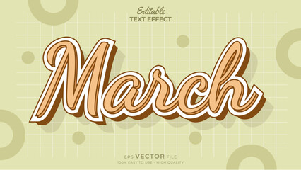 International Women`s Day Editable text effect template