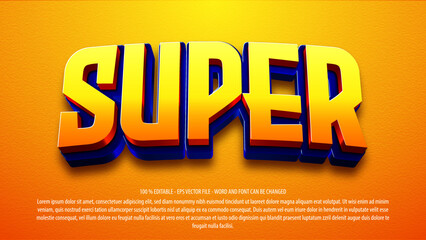 Super hero 3d editable text effect
