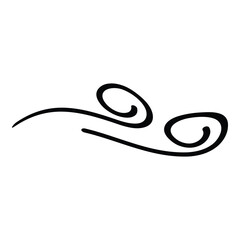 Wind icon clip art illustration isolated