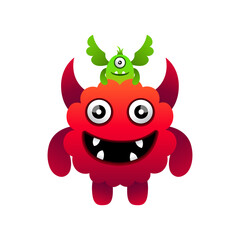 illustration vector monster design happy kawaii