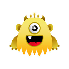 happy illustration monster design kawaii