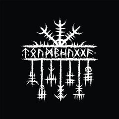 Runic viking Scandinavian runes signs
