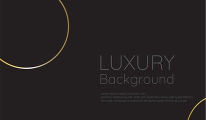 Navy black premium abstract background with luxury dark golden lines, flow waves, and random geometric shapes. Modern elegant background for poster, banner, wallpaper and exclusive design concepts.
