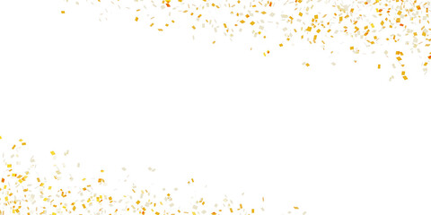 gold confetti on transparent background 3d illustration - obrazy, fototapety, plakaty