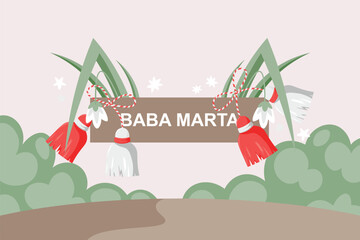 Baba Marta background. - obrazy, fototapety, plakaty