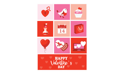 valentines day card with heart