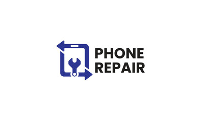 Phone repair logo, Service phone logo, gadget logo vector