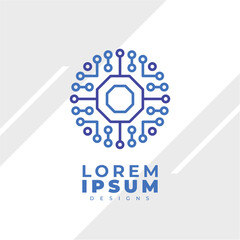 Flat design technology logo, Logo with electronics Concept with gradient colors