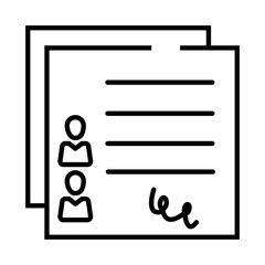 Marriage contract design vector icon