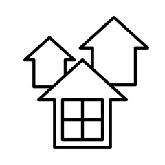 two Village design vector icon