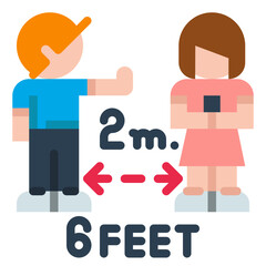 social distancing icon