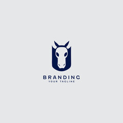 Horse face Vector Logo Design Template
