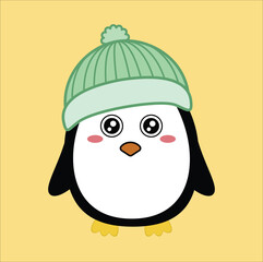 penguin doodle drawing vector design illustration 