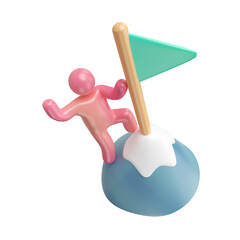 Mission 3D Illustration Icon