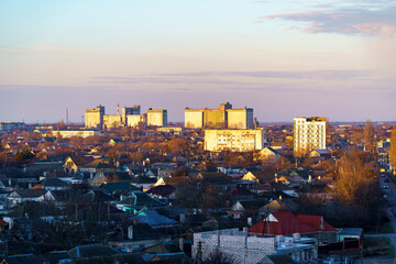 Panorama of the urban landscape. Dzhankoy, Crimea