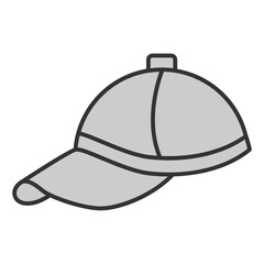 Golf player cap - icon, illustration on white background, grey style