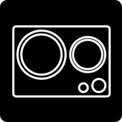 solid ELECTRIC STOVE design vector icon