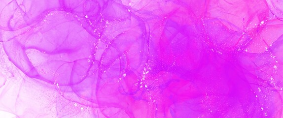 抽象的な表現のピンク系アルコールインクの背景素材