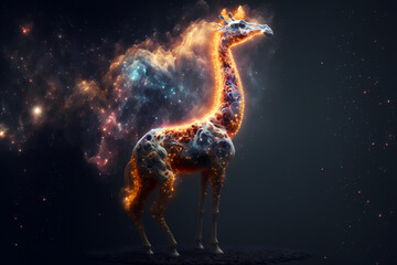 Obraz na płótnie Canvas Spirit animal - Giraffe, Generative AI