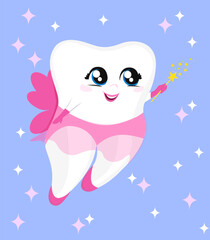 The tooth fairy. Vector illustration