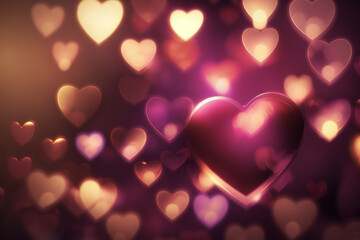 Blurred Valentine's Day wallpaper. Generative AI