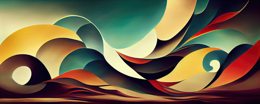 Abstract Moving Lines As Wallpaper Background Pattern (Generative AI)