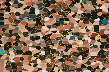cracked enamel with golden line background