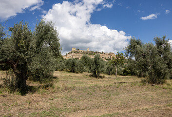 Fototapeta na wymiar Montemassi a fortified village in the province of Grosseto. Tuscany. Italy