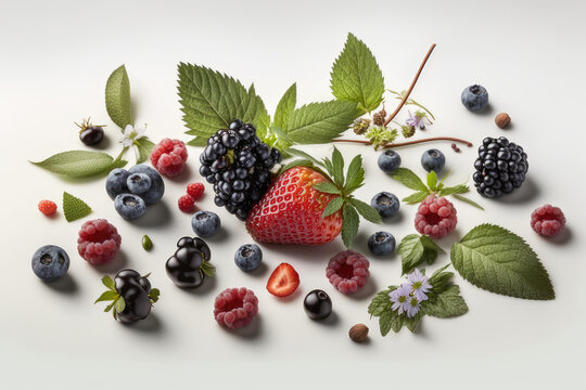 An elegant and tempting presentation of various berries