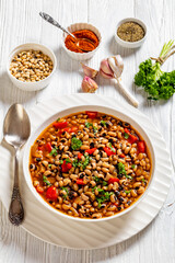 Vegan Hoppin John, savory black-eyed pea stew