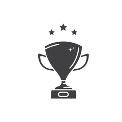 black trophy icon vector element design template