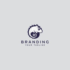 Chameleons Vector Logo Design Template
