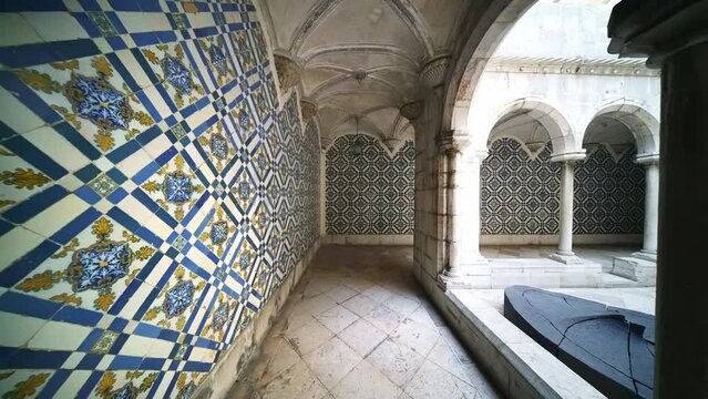 Portuguese decorative ceramic tiles, azulejos. famous tourism destination.