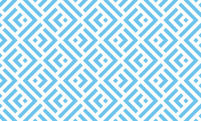 Abstract geometric pattern. A seamless vector background. White and blue ornament. Graphic modern pattern. Simple lattice graphic design