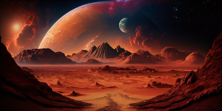 martian landscape, generative ai